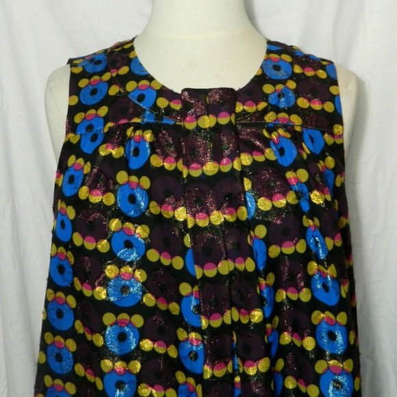 Anna Sui for Target Women’s Metallic Circle Sleeveless Shift Dress Sz 1X NWT ! - Picture 4 of 5